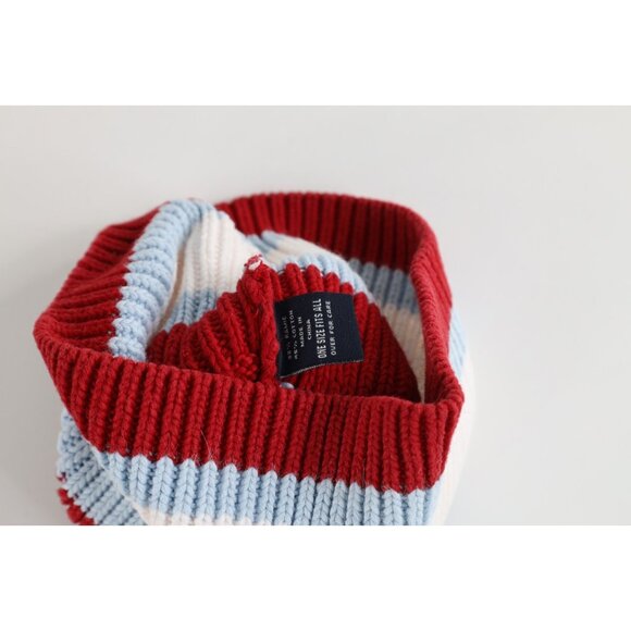 Vtg 90s Y2K Abercrombie & Fitch Babydoll Striped Ribbed Knit Winter Beanie Women main image 6